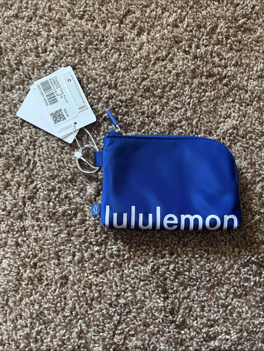 lululemon athletica Royal Blue Zip Key Pouch